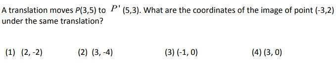 A translation moves P(3,5) to P'(5,3). What are the coordinates of the image of point-example-1