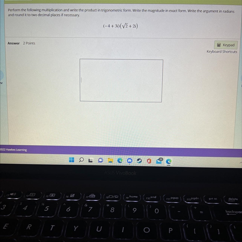 Perform the following multiplication and write the product in trigonometric form. Write-example-1