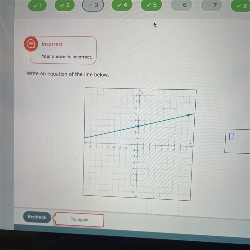 Write an equation of the line below.-example-1