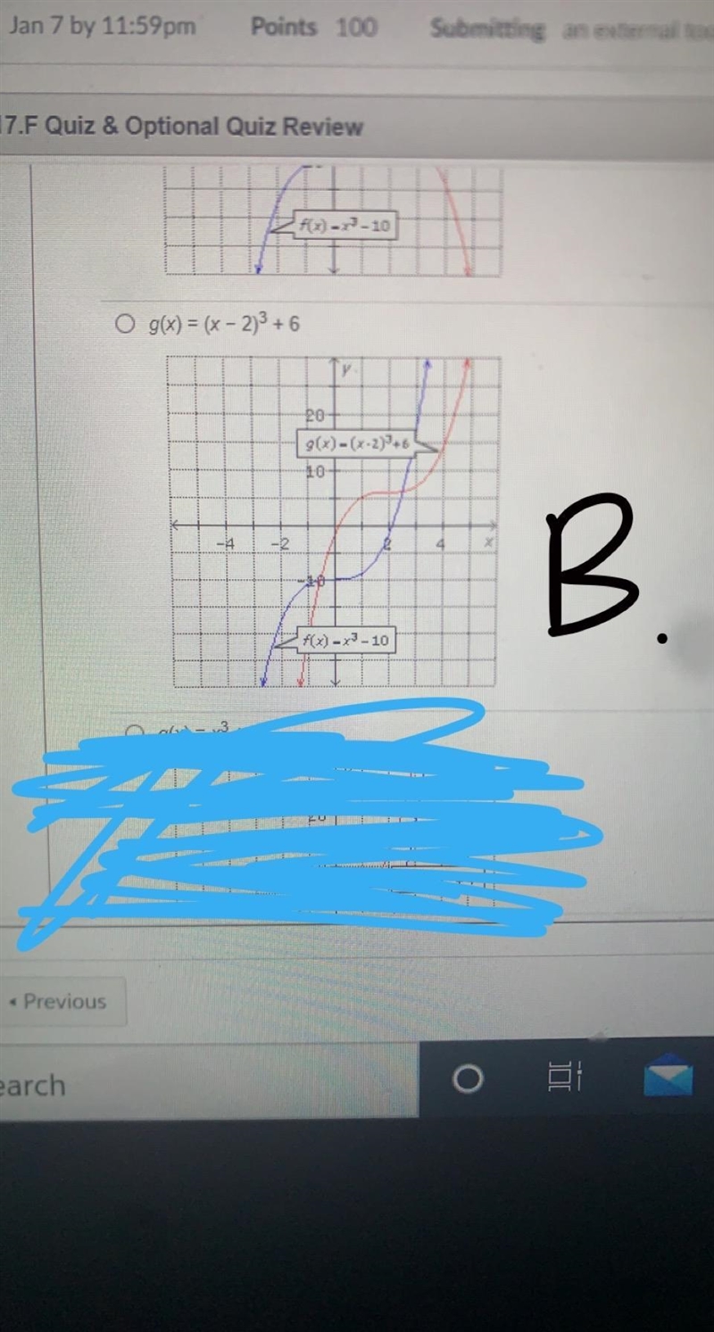 Here’s the question. Also the graph under the question wording is option A. I’ll send-example-2