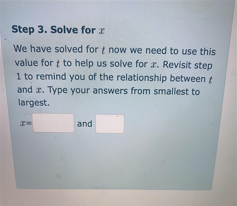 Solve the equation by identifying the quadratic form. Use a substitute variable(t-example-1