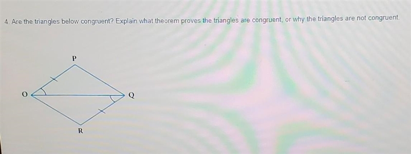 Are the triangles below congruent? explain what theorem proves the triangles are congruent-example-1