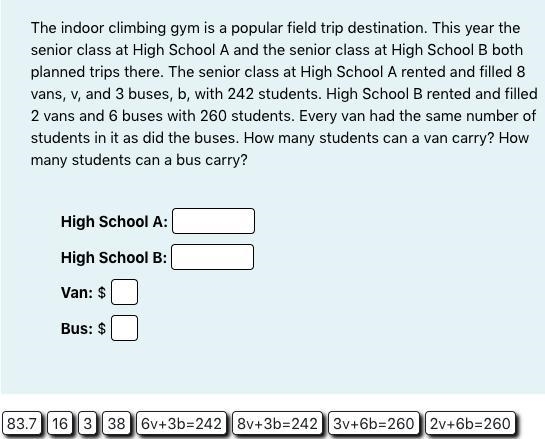 The indoor climbing gym is a popular field trip destination. This year the senior-example-1