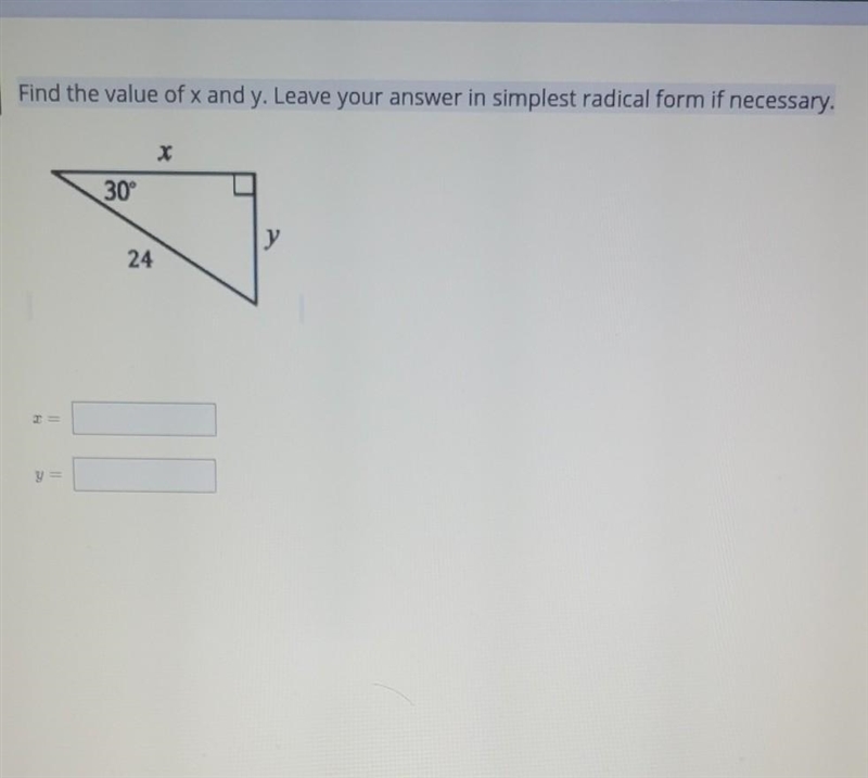 Find the value of X and y show work No decimals-example-1