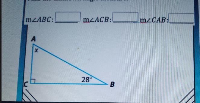 M2ABC: MLACB: mZCAB: nel А Х 28° IC С B-example-1