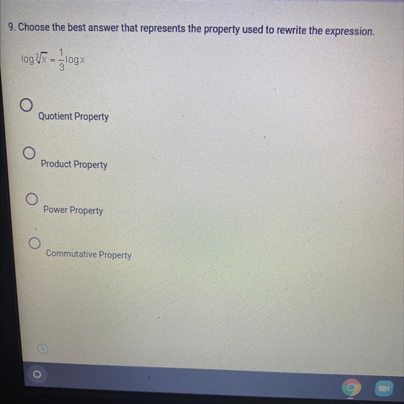 Choose the best answer that represents the property used to rewrite the expression-example-1