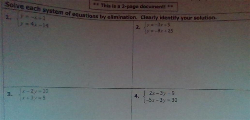 Please help solve by elimination I hope its not blurry Have a nice day and Goodnight-example-1