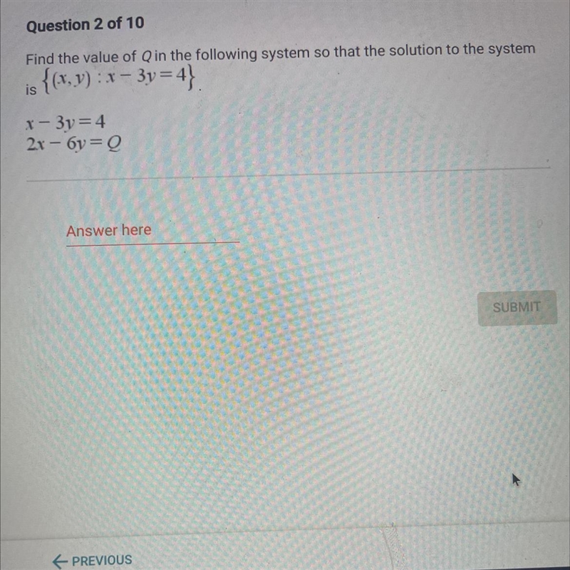 Hi I need help to find the value of Q-example-1