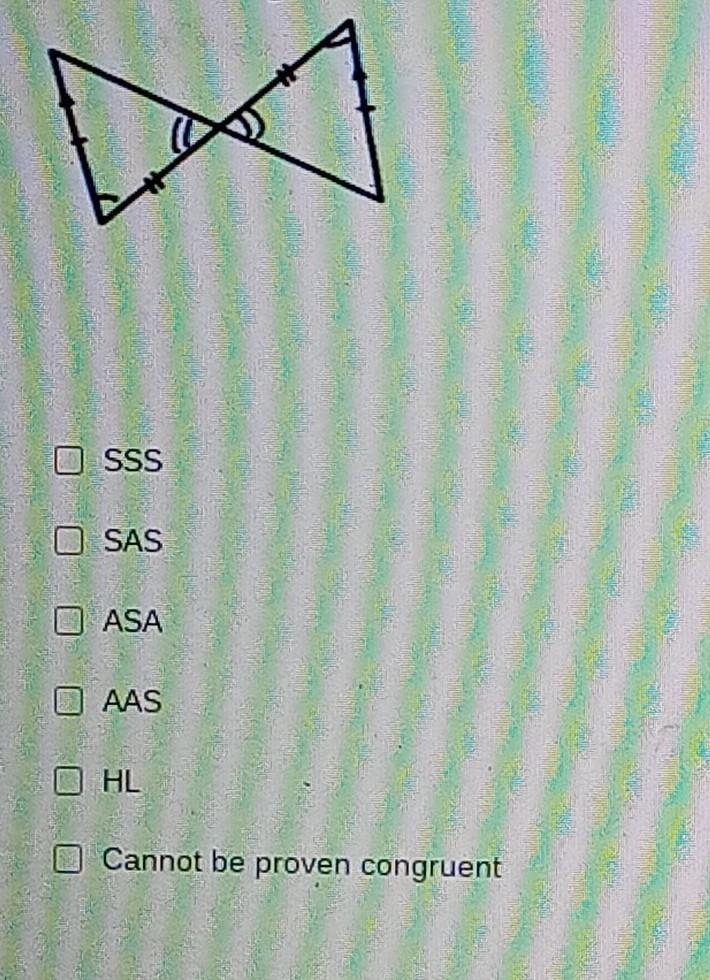 Compare the triangles and determjne whether they can be proven congruent, if possible-example-1