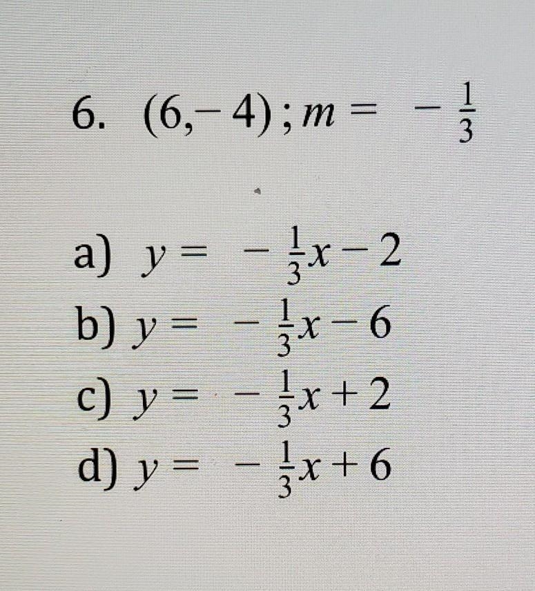 Confused on how I would answer this question in y=mx+b form-example-1