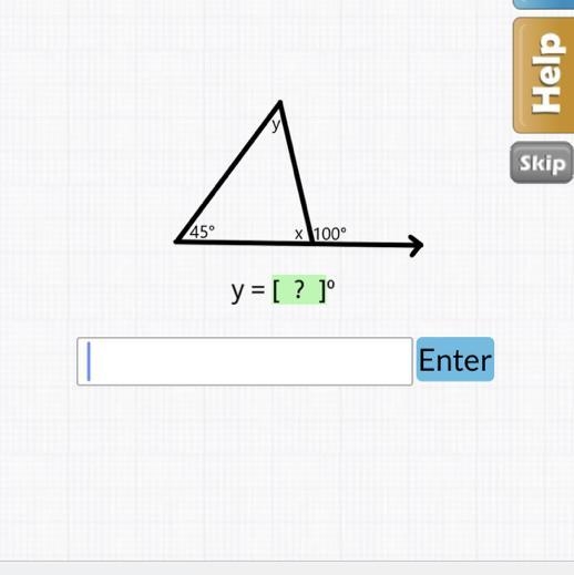 45° x 100° y = [? ]º-example-1