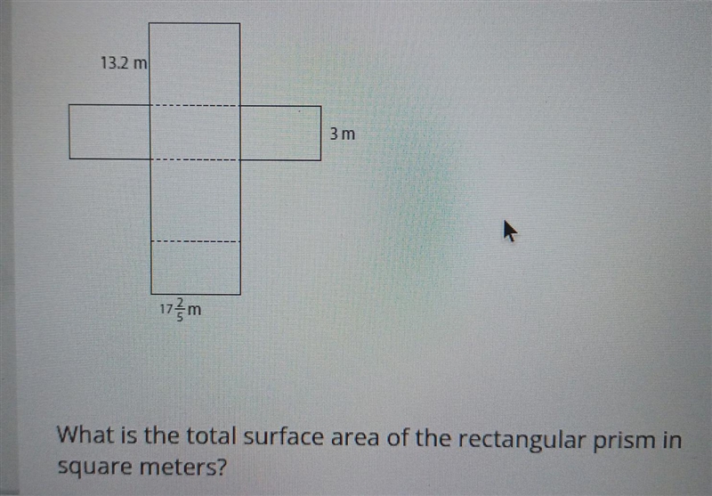 13.2 m 3m 17m What is the total surface area of the rectangular prism in square meters-example-1