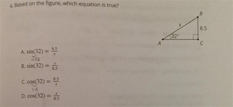 Hurry help DUE TONIGHT Based on the figure, which equation is true? Show your work-example-1