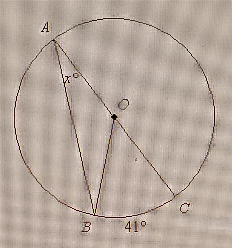 Find x in circle O (The figure is not drawn to scale)​-example-1