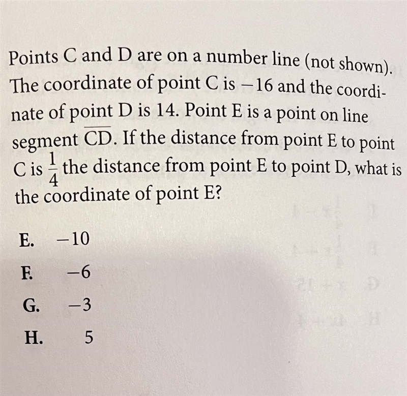 Points C and D are on a number line (not shown). The coordinate of point C is -16 and-example-1