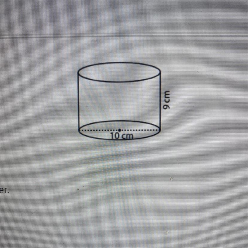 HELE ME PLEASE! Find the exact volume of the cylinder. A) 4577 cm3 B) 90 cm3 C) 2257 cm-example-1