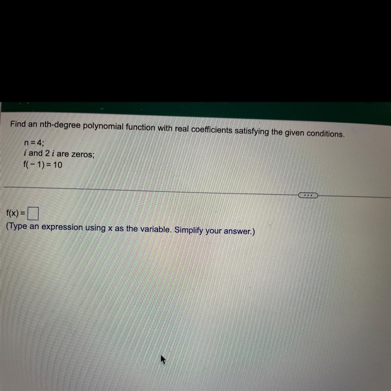 Find an nth degree polynomial function with real coefficient satisfying the given-example-1