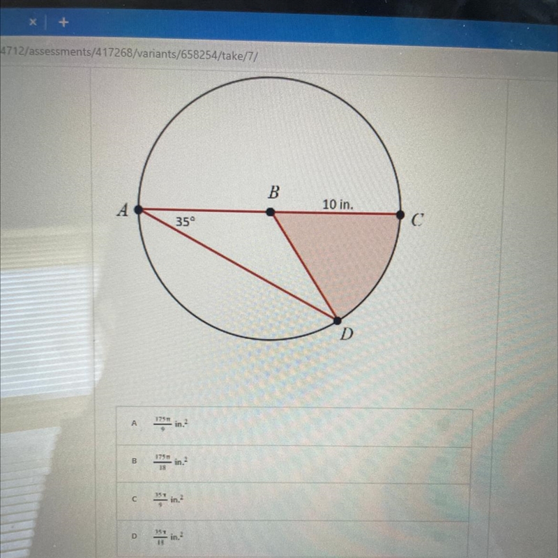 What is the area of the shaded sector of Point B below?-example-1