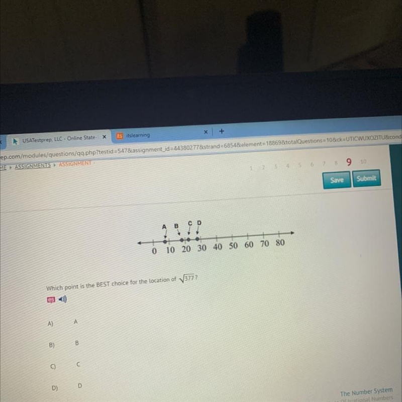 ABC DOL0 10 20 30 4050 60 70 80Which point is the BEST choice for the location of-example-1