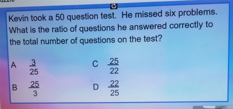 What is the ratio of question he answered correctly to the total number of questions-example-1