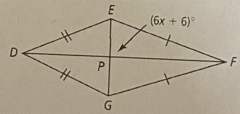 For which value of x is each figure a kite?-example-1