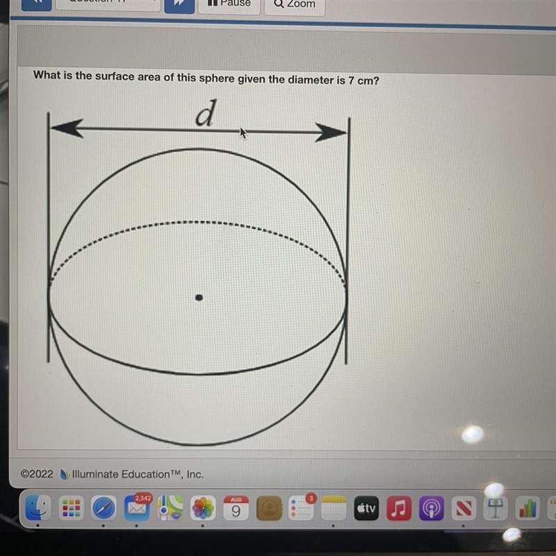 Give the answer in terms of πwhat is the surface are ?-example-1