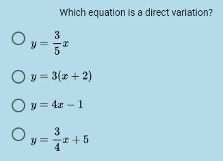 Which equation is a direct variation? PLEASE HELP-example-1