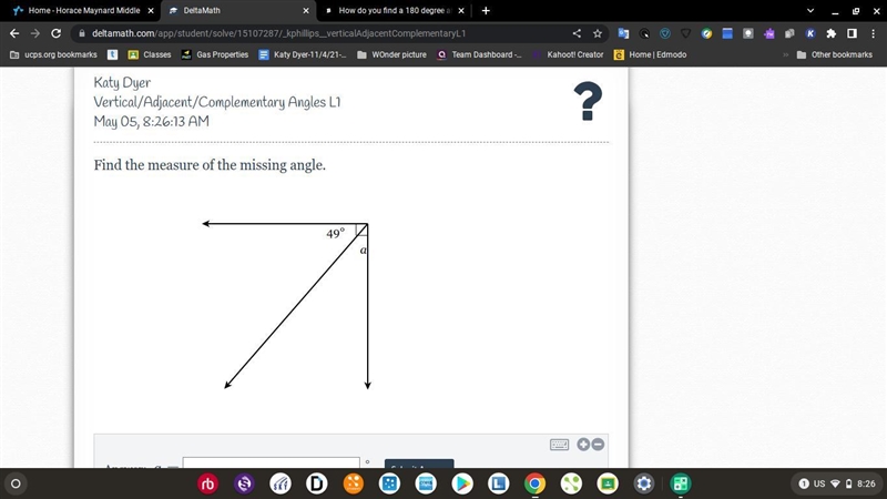 Here is the picture.it is for the angles not for sure if it is a 180 degree angle-example-1