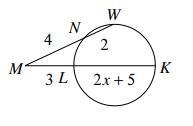 Find the measure of LK: LK= ______-example-1