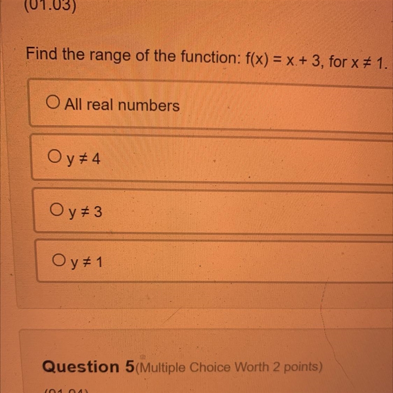 How do I get the range and also What does the the part to the right stating that x-example-1