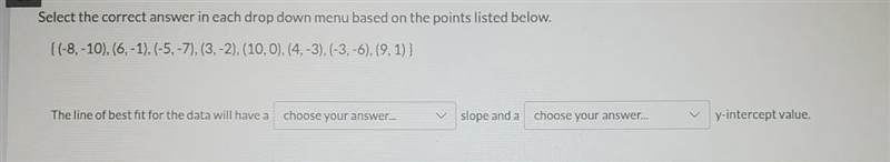 What are the correct answers the drop down both say negative or positive-example-1