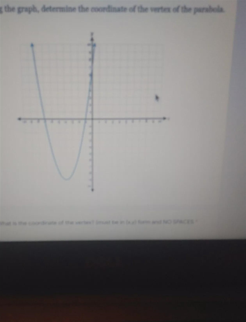 Use the graph determine the coordinate of the variable of parabola-example-1