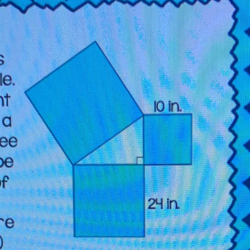 Three squares arejoined at the verticesto form a right triangle.The figure on the-example-1