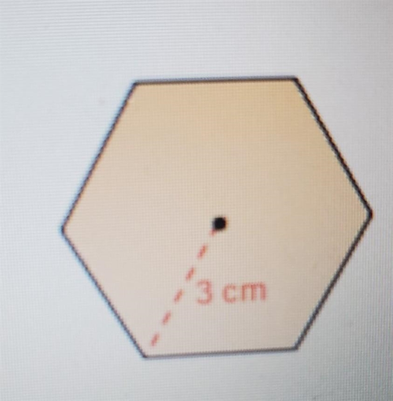 Find the area of the regular polygon with the given apothem-example-1