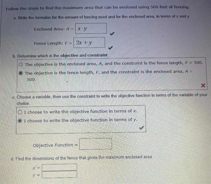 D) find the dimensions of the fence that given the maximum enclosed area-example-2