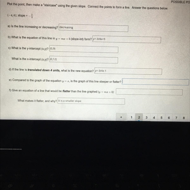 Slope connect the points to form a line answer the questions belowJust need some help-example-1