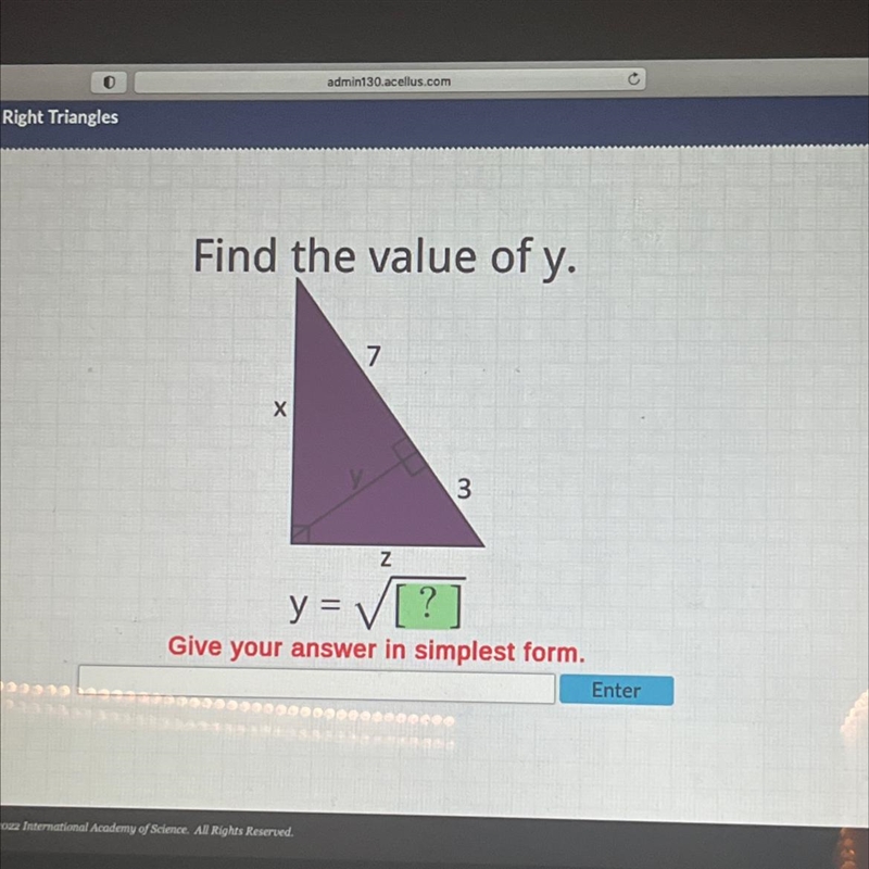 Find the value of Y give your answer in simplest form-example-1