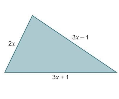 Which expression represents the perimeter of the triangle? 8x + 2 18x 8x-example-1