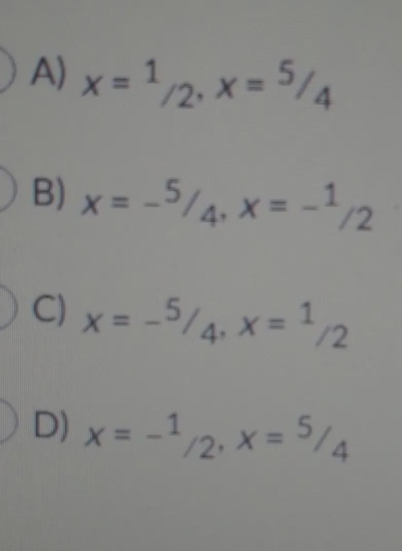 8x ^(2) + 6x = 5solve the quadratic equation using the quadratic formula-example-1