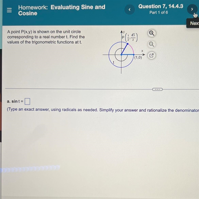 Find sin (t), cos(t), tan (t), csc (t), sec (t), cot (t)-example-1