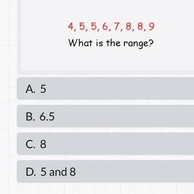 4, 5, 5, 6, 7, 8, 8,9 What is the range?-example-1