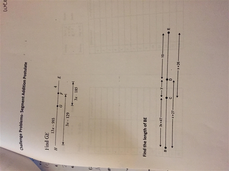 1. find BE2. find C3. find X, Y, and ZShow exact steps used to solve-example-1