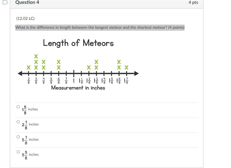 What is the difference in length between the longest meteor and the shortest meteor-example-1