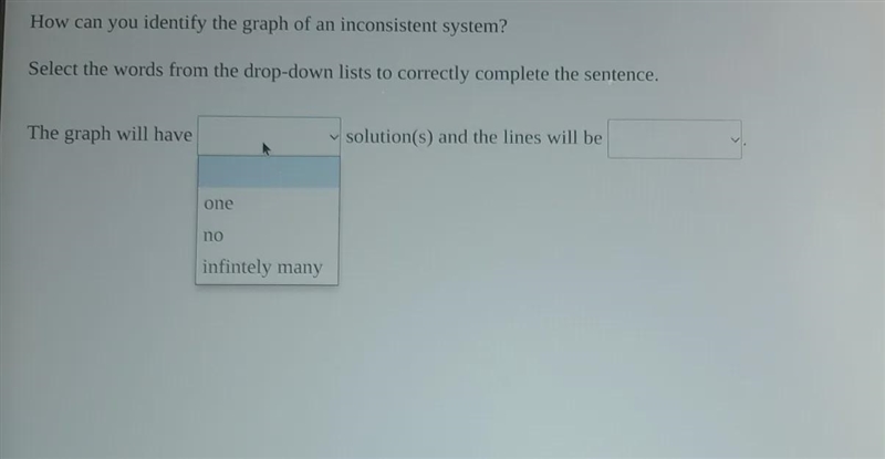 Need help with this problem Options for Second Dropdownthe same lineparallelperpendicular-example-1