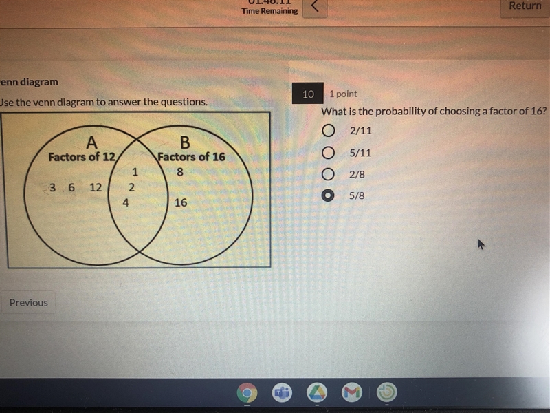 What is the probability of choosing a factor of 16?-example-1