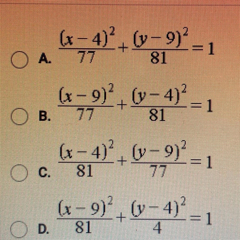 Which of the following equations represents an ellipse having a major axis oflength-example-1