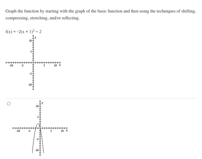 Graph the function by starting with the graph of the basic function and then using-example-1