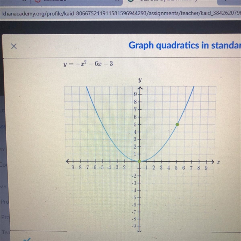 Graph the function. y = -x^2 - 6x - 3-example-1