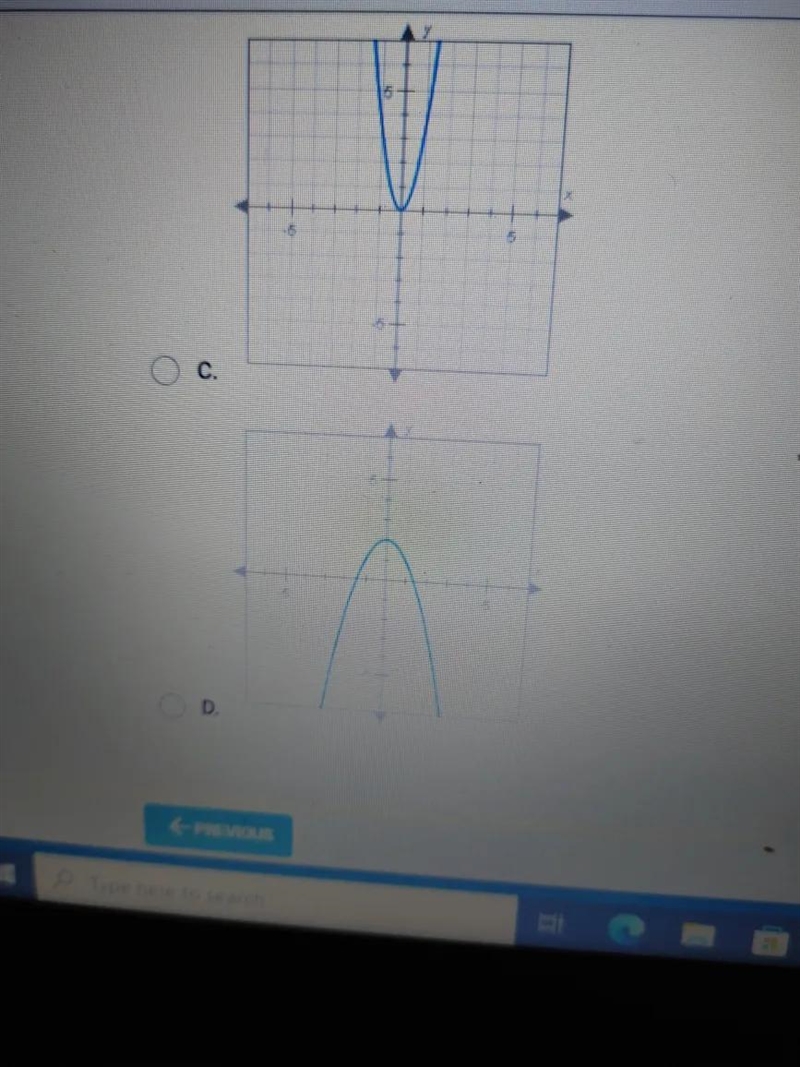 Freiese Um Which of the following is the graph of F(x) = 3x2 ?-example-2