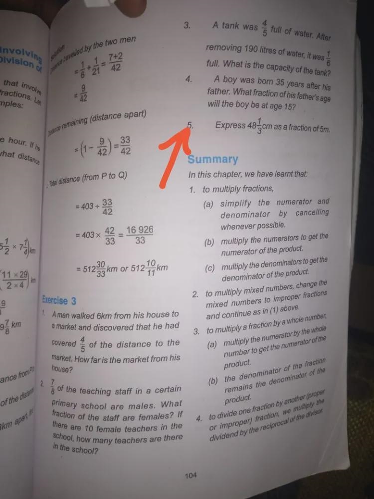 Express 48centimetres whole number 1 over 3 as a fraction of 5metres-example-1